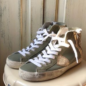 Philippe Model designer leather high tops